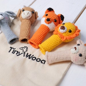 Animal Finger Puppet Amigurumi - Handcrafted Crochet Baby & Toddler Toy - Speech Therapy Aid - Perfect Gift for Early Learning Development