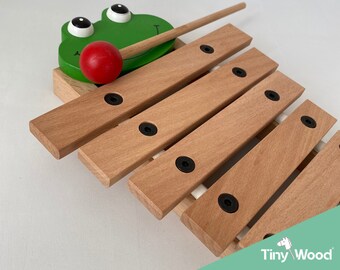 Wooden Xylophone for Kids, Montessori Musical Instrument, Color Learning Toy, Toddler Music Activity