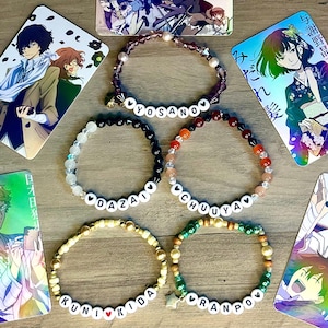Bungo Stray Dogs Dehnbare Perlenarmbänder, Charakternamen, Themenarmbänder, Dazai, Chuuya, Kunikida, Yosano, Ranpo