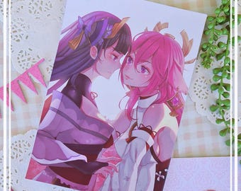 Genshin Impact Notebook A5 - Eimiko (Raiden Ei & Yae miko)