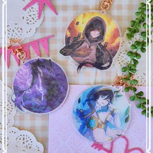 The Archons KEYCHAINS | Zhongli | Raiden Ei | Venti
