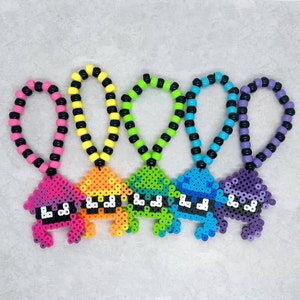 Kandi Perler Splatoon Squid Bracelet, Kandi Kid, Rave Jewelry, Colorful Perler Art