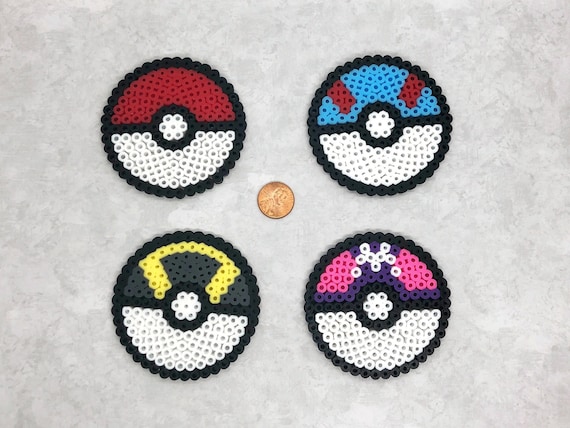 Pokemon Perler Bead Pokeball, Fuse Bead Art