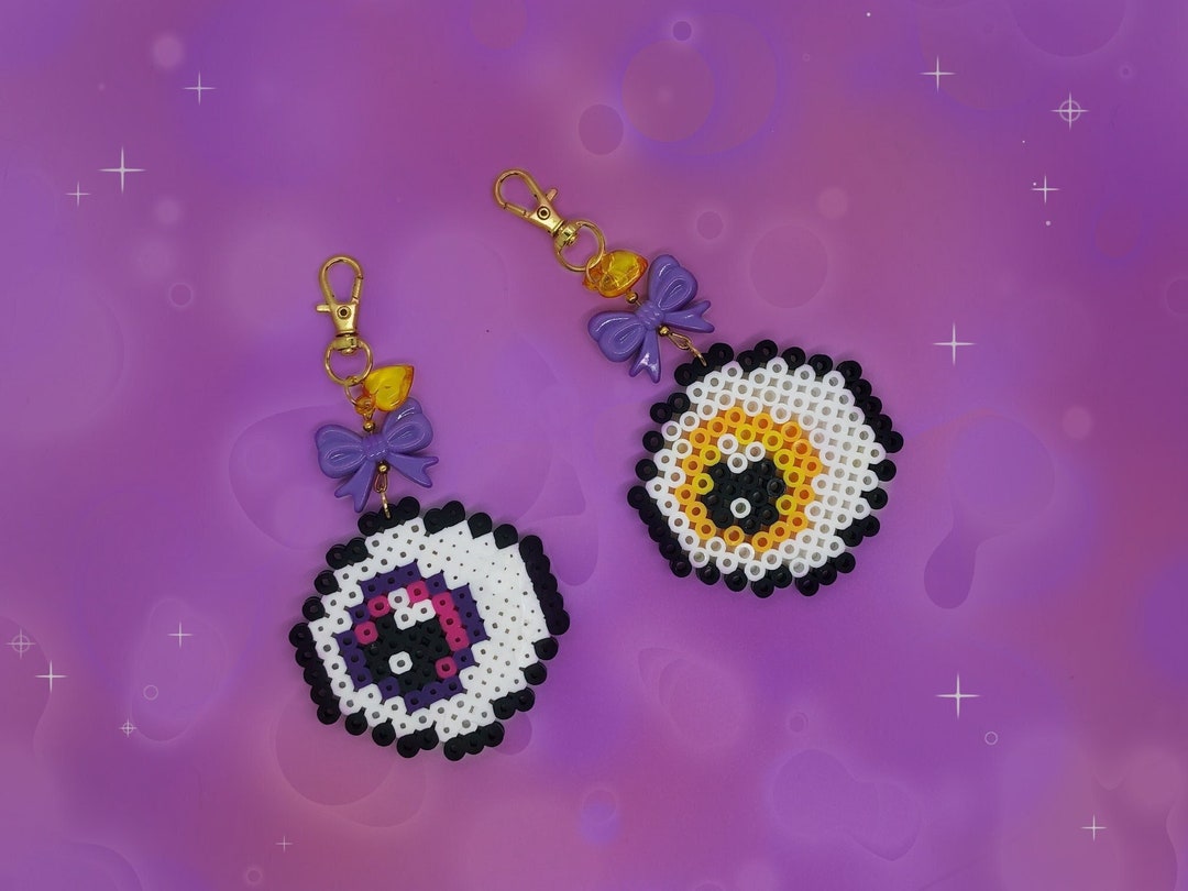 Pastel Goth Eyeball Spooky Perler Bead Charms Etsy