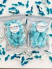 Freeze dried gummy sharks • gummy sharks • freeze dried candy • blue sharks 