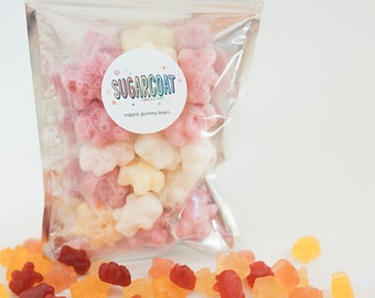 Freeze dried organic gummy bears (dye free)