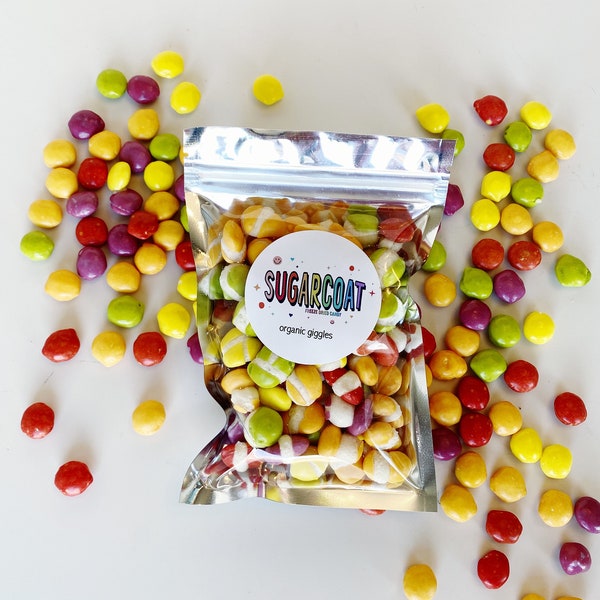 Freeze dried ORGANIC non-gmo giggles • freeze dried candy • organic • organic candy • freeze dried organic candy • party favor