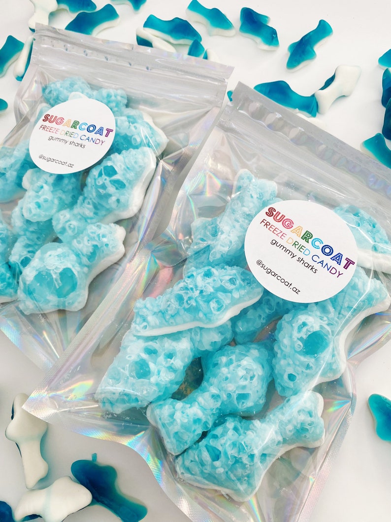 Freeze Dried Gummy Sharks Gummy Sharks Freeze Dried Candy Etsy