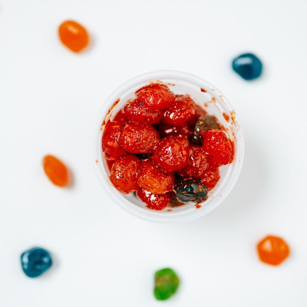 Dulces enchilados gushers • Mexican candy • tajin • tajin candy • chamoy candy • spicy candy • gushers