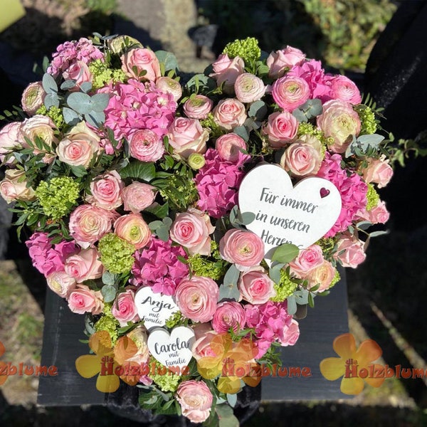 Grave wreath plug hearts - an alternative to the mourning ribbon