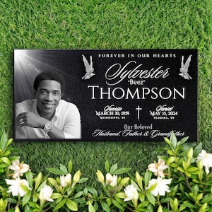 24x12 Granite Grave Marker – Custom Engraved Memorial Stone