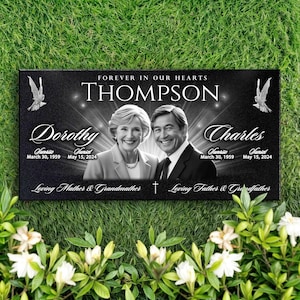 24x12 Granite Grave Marker – Custom Engraved Memorial Stone