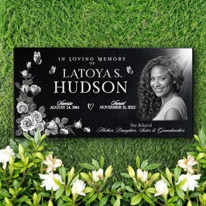 24x12 Granite Grave Marker – Custom Engraved Memorial Stone