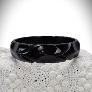 Black Plastic Bangle - Etsy