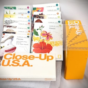Close-up National Geographic National Geographic, complete staatskaartenset van de VS, zeer goede staat