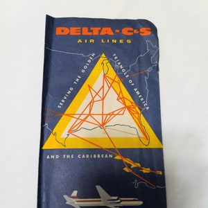 1955 Delta C-S Airlines Passenger Ticket & Baggage Check, Passenger Coupon