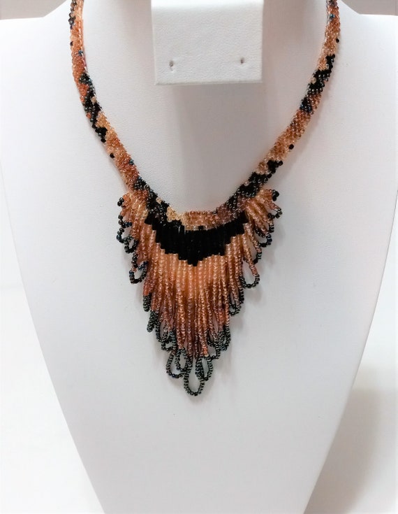 Vintage Handmade Sparkling Beaded Necklace