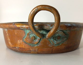 Antique Solid Copper Pan EDITED