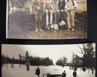 2 vraies cartes postales contrastées - Chaudes et froides, amusantes et pas tellement