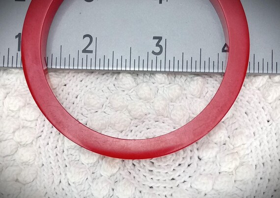 Bakelite Red Bangle Simple Bracelet, Tested - image 6