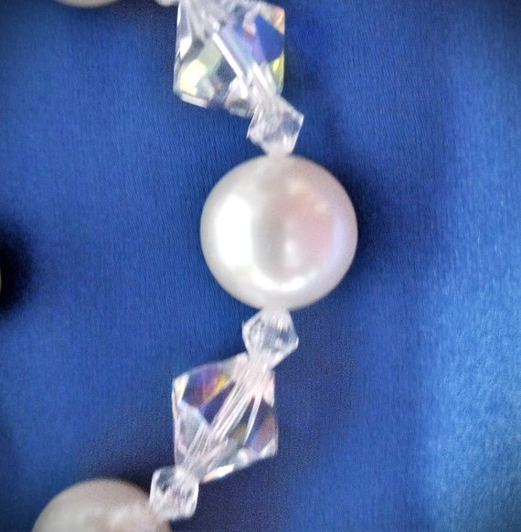 Vintage Imitation Pearls & Clear Aurora Borealis … - image 7