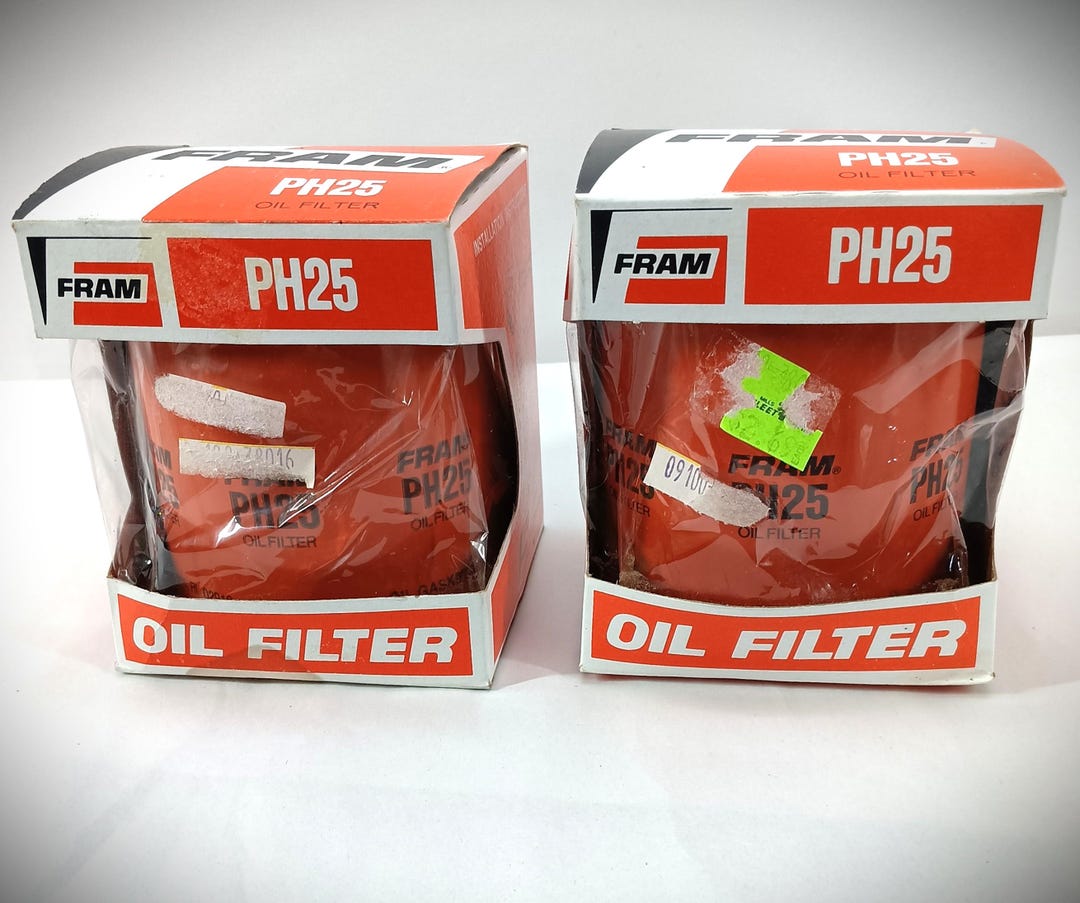 Ph25 Promaster Vintage FRAM PH25 Oil Filters, New in Box, Set of 2 - Etsy UK