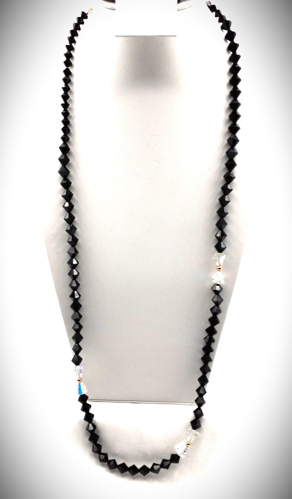 All Crystal Beaded Necklace, Gorgeous Sparkle - image 3