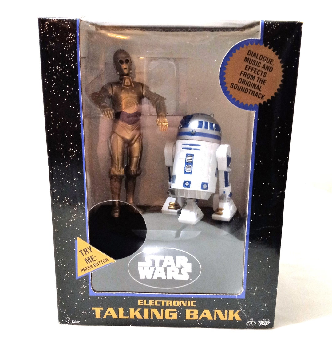 ★日本の職人技★ Vintage Star R2D2 Like Robot Bank, Talking Electronic Wars 特撮