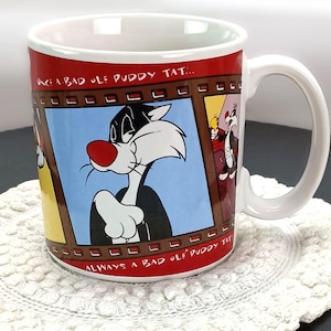 Vintage Sylvester the Cat Mug, Applause Inc. Looney Tunes Character, 1995