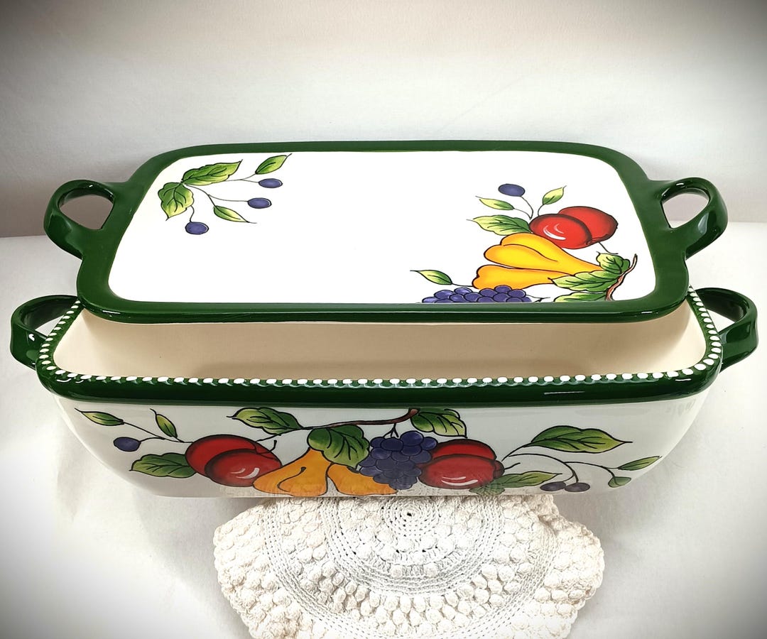 Decorative Casserole Ceramic Dish With Matching Lid Unused - Etsy