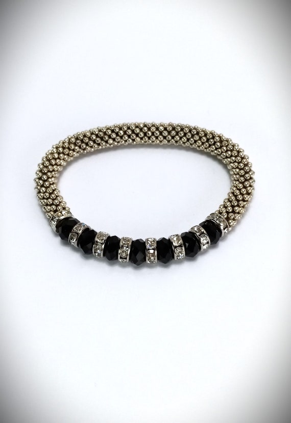 Thin & Sparkly Beaded Stretchy Bracelet, Part Ster