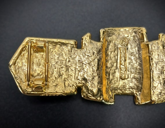 Leather Shop Gold Tone Ornate Belt Buckle, Great … - image 5