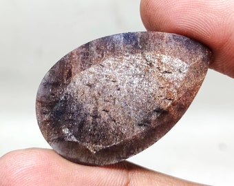 AAA Quality Bloodshot Iolite Faceted Sunstone crt/30 With Multi Glitters Sparkling Iolite Loose Sunstone  gemstone Jewelry Making size:24×36