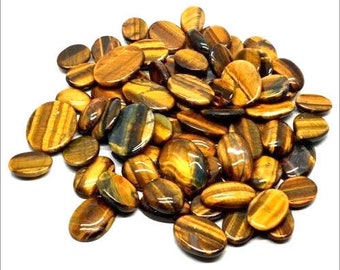 Natural tiger eye beautiful stone for jewellery 5 piece mix size jewellery making