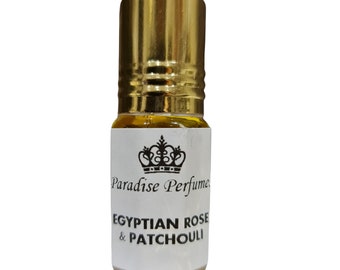 Egyptian Rose Patchouli Perfume Oil: Vegan Alcohol-Free Fragrance