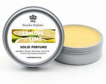 Lemon & Lime Solid Perfume: Handmade Citrus Scent (15ml)