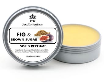 Fig & Brown Sugar | Natural Solid Perfume | Fragrance Balm 15ml | Scent | Cruelty-Free | Alcohol-Free | High Quality | PPG | Handmade In UK