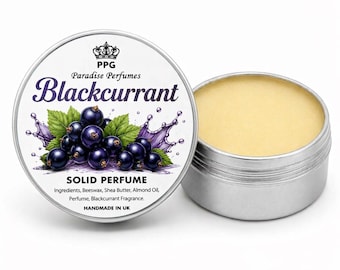 Blackcurrant Solid Perfume: Handmade Alcohol-Free Fragrance Balm (15ml)