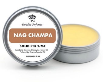 Profumo solido Nag Champa: balsamo floreale e speziato fatto a mano (15 ml)