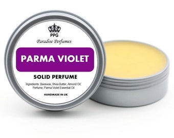 Profumo solido alla violetta di Parma: fragranza floreale, fatto a mano nel Regno Unito