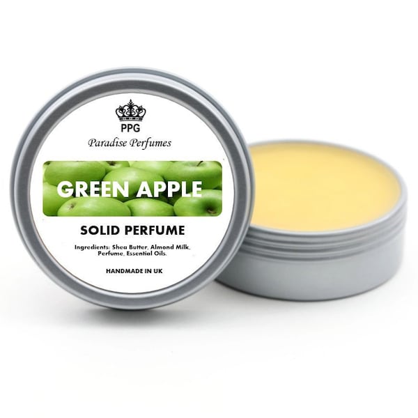 Green Apple | Natural Solid Perfume | Fragrance Balm 15ml | Scent | Cruelty-Free | Alcohol-Free | High Quality | PPG | Handmade In UK