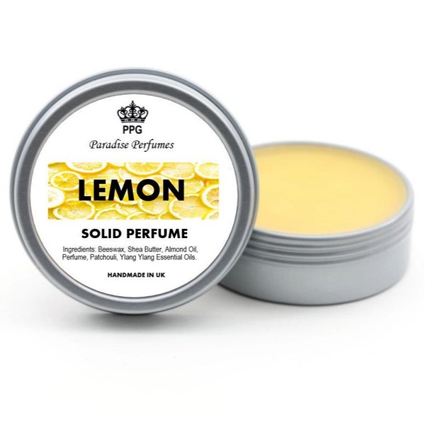 Lemon | Natural Solid Perfume | Fragrance Balm 15ml | Scent | Cruelty-Free | Alcohol-Free | High Quality | PPG | Handmade In UK