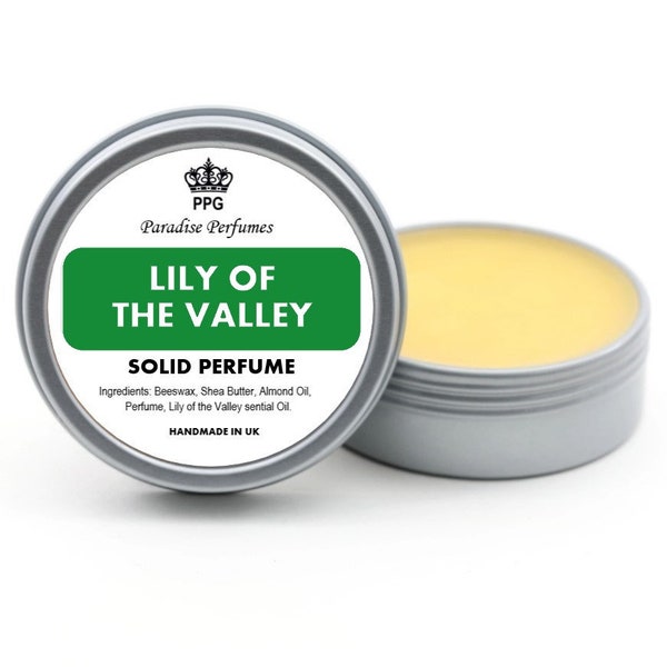 Lily of the Valley | Natural Solid Perfume | Fragrance Balm 15ml | Scent | Cruelty-Free | Alcohol-Free | High Quality | PPG | Handmade In UK