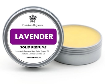 Lavender | Natural Solid Perfume | Fragrance Balm 15ml | Scent | Cruelty-Free | Alcohol-Free | High Quality | PPG | Handmade In UK