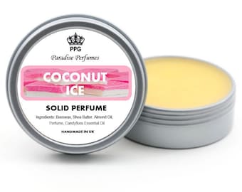 Coconut Ice Solid Perfume: Yummy Vanilla Scent (15ml)
