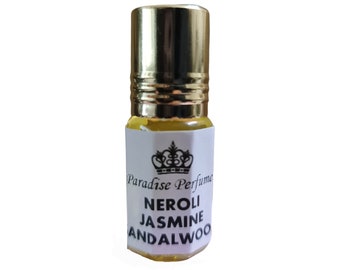 Olejek perfumowany Neroli Jaśmin Sandałowiec: wegański zapach bez alkoholu