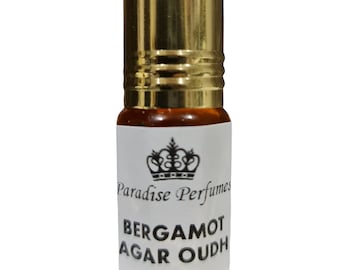 Bergamot Agar Oudh Perfume Oil: Vegan Alcohol-Free Roll On