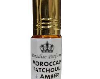 Moroccan Patchouli Amber Perfume Oil: Vegan Alcohol-Free Roll On