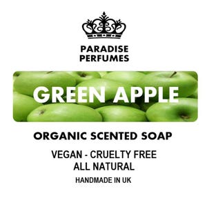 Geurzeep met groene appel: luxe biologische veganistische zeep, handgemaakt in het Verenigd Koninkrijk
