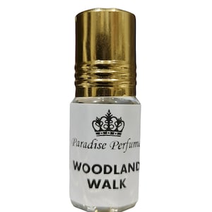 Aceite perfumado Woodland Walk: Fragancia cálida y terrosa, vegano y sin alcohol.